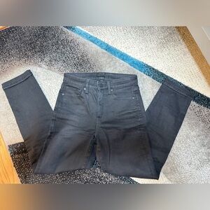 Uniqlo High-Rise Straight Leg Jeans – Black (Women’s Size 25)
